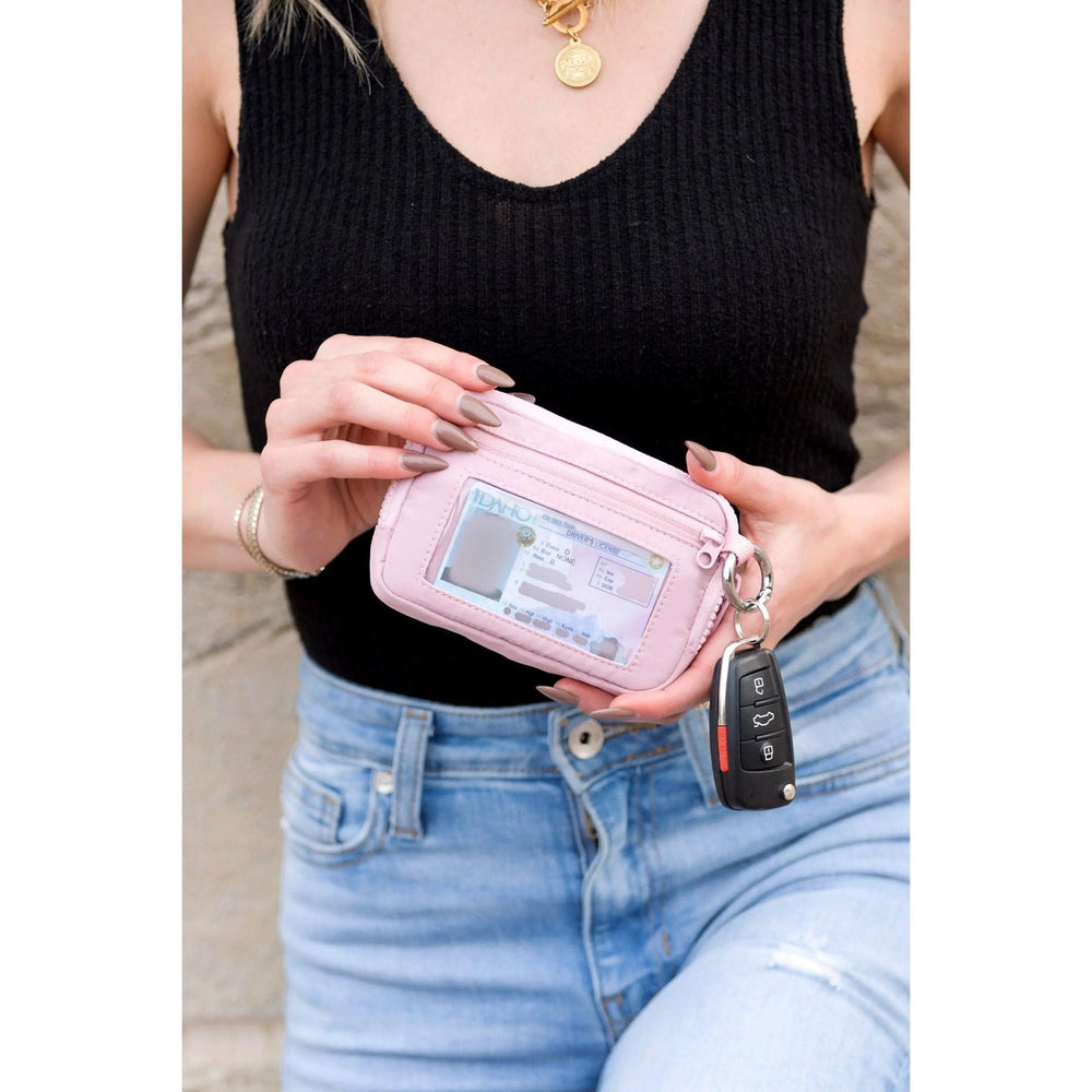Journey Clippable ID Wallet Pouch - Compact Travel Organizer with Keychain Clip - LECCE