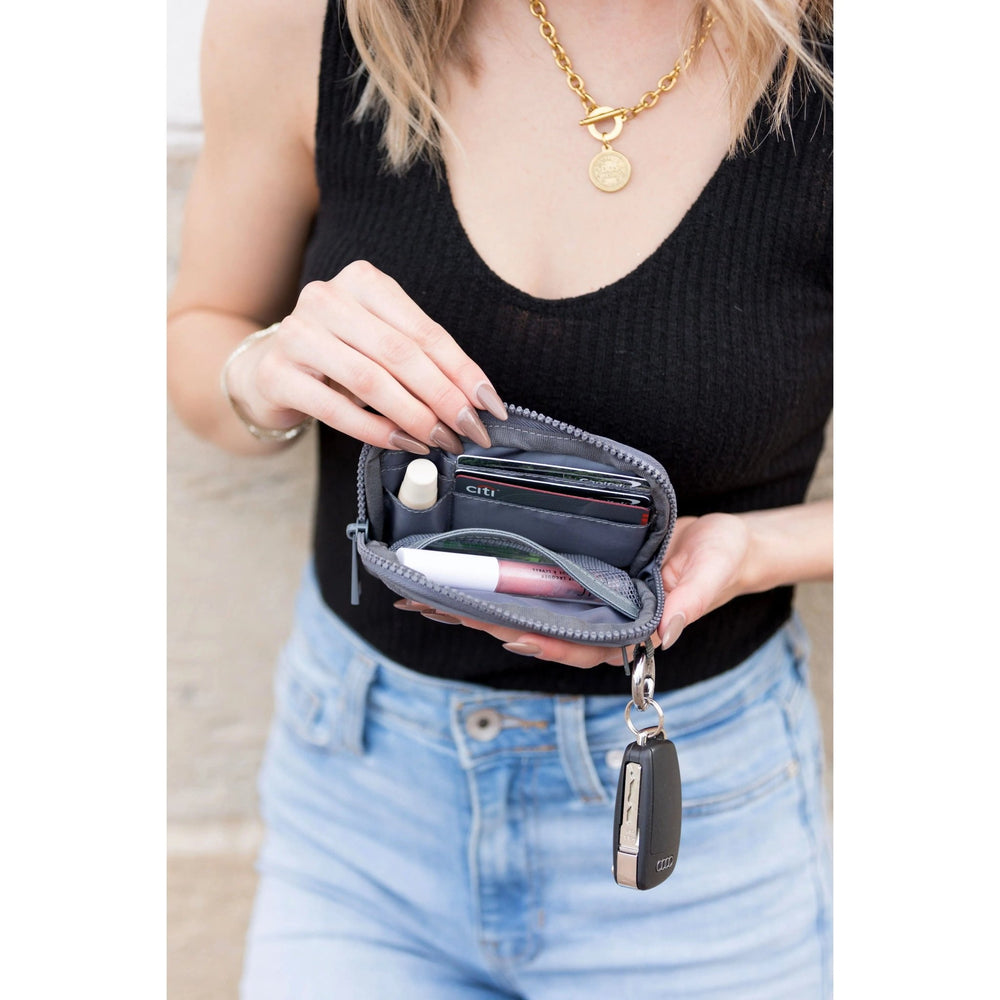 Journey Clippable ID Wallet Pouch - Compact Travel Organizer with Keychain Clip - LECCE