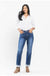 Judy Blue High Waist Contrast Wash Thermal Straight - LECCE