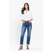 Judy Blue High Waist Contrast Wash Thermal Straight - LECCE