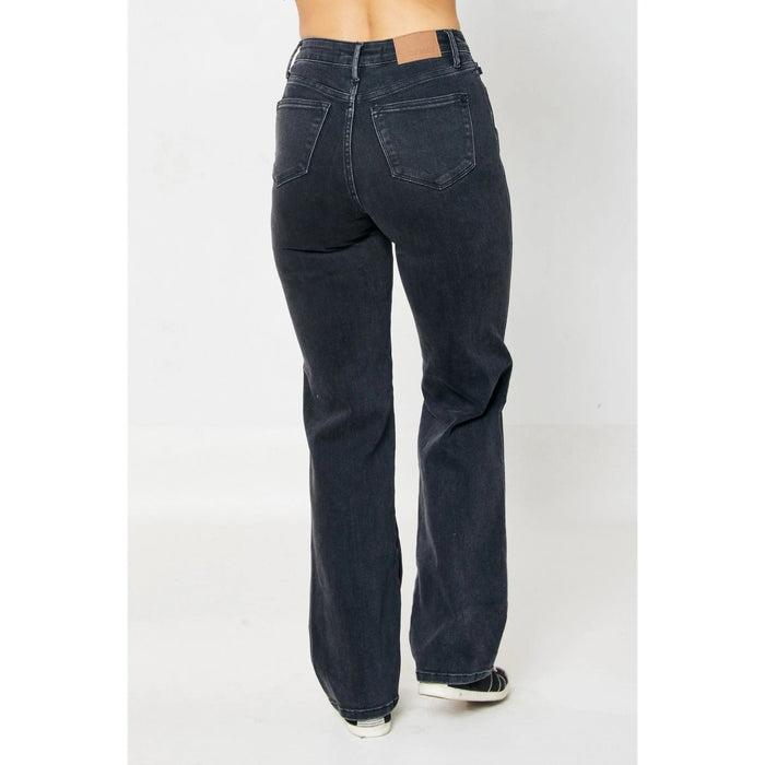 Judy Blue High Waist Rigid Magic 90's Knee Destroy Straight - LECCE
