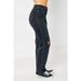 Judy Blue High Waist Rigid Magic 90's Knee Destroy Straight - LECCE