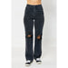 Judy Blue High Waist Rigid Magic 90's Knee Destroy Straight - LECCE