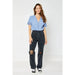 Judy Blue High Waist Rigid Magic 90's Knee Destroy Straight - LECCE
