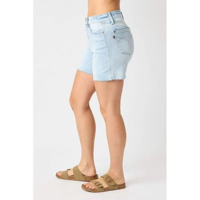 Judy Blue High Waist Shorts with Destroy at Back - LECCE