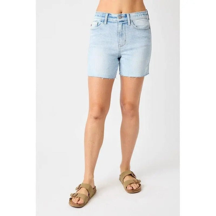 Judy Blue High Waist Shorts with Destroy at Back - LECCE
