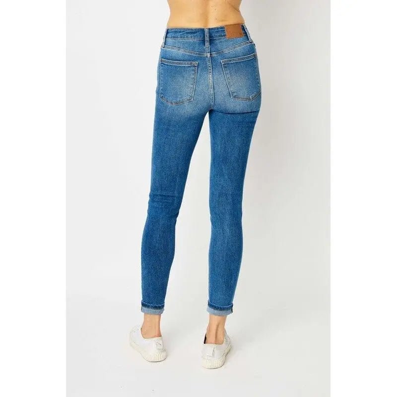 Judy Blue Hw Cuffed Hem Skinny - LECCE