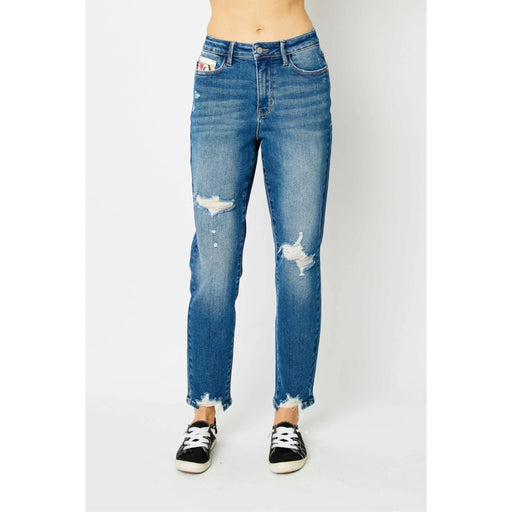 Judy Blue Hw Queen Of Hearts Coin Pocket Boyfriend - LECCE