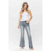 Judy Blue Midrise Tinted Pin Tack Detail Flare - LECCE