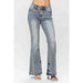 Judy Blue Midrise Tinted Pin Tack Detail Flare - LECCE