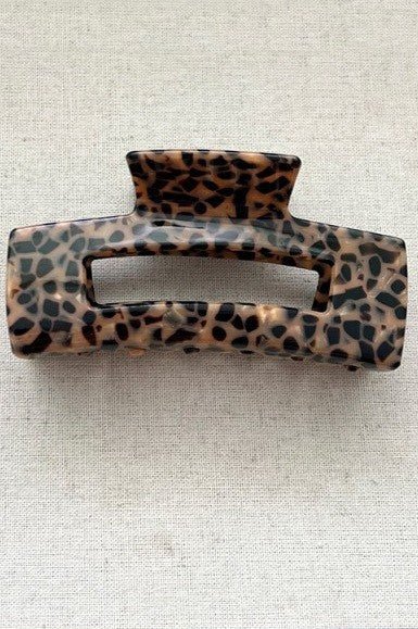Jumbo Animal Leopard Print Hair Claw Clips - LECCE