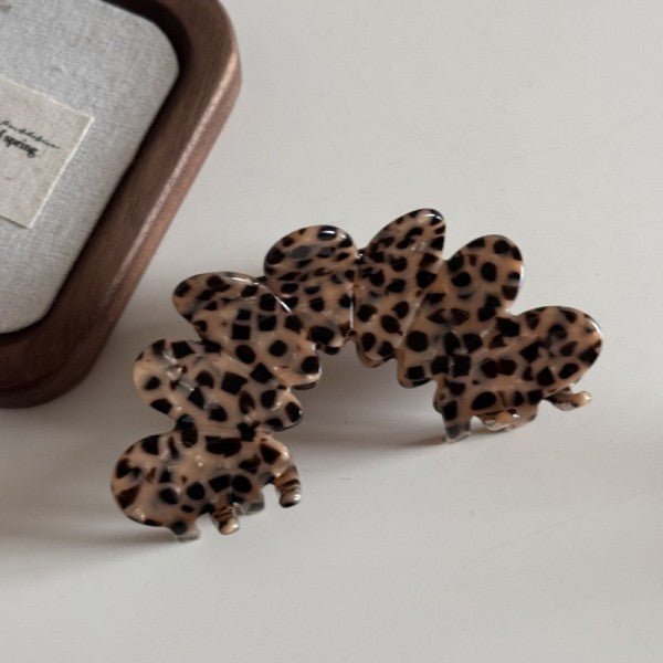 Jumbo Animal Leopard Print Hair Claw Clips - LECCE
