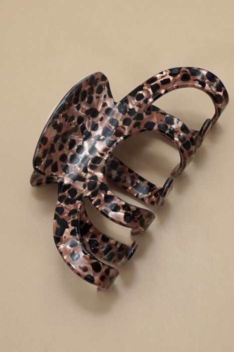 Jumbo Animal Leopard Print Hair Claw Clips - LECCE