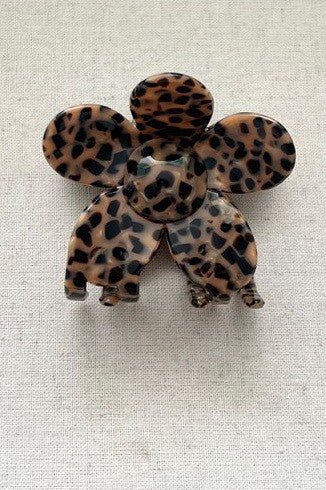 Jumbo Animal Leopard Print Hair Claw Clips - LECCE