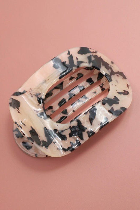 Jumbo Oval Lay - Flat Hair Claw Clip – Strong Hold, All - Day Comfort - LECCE