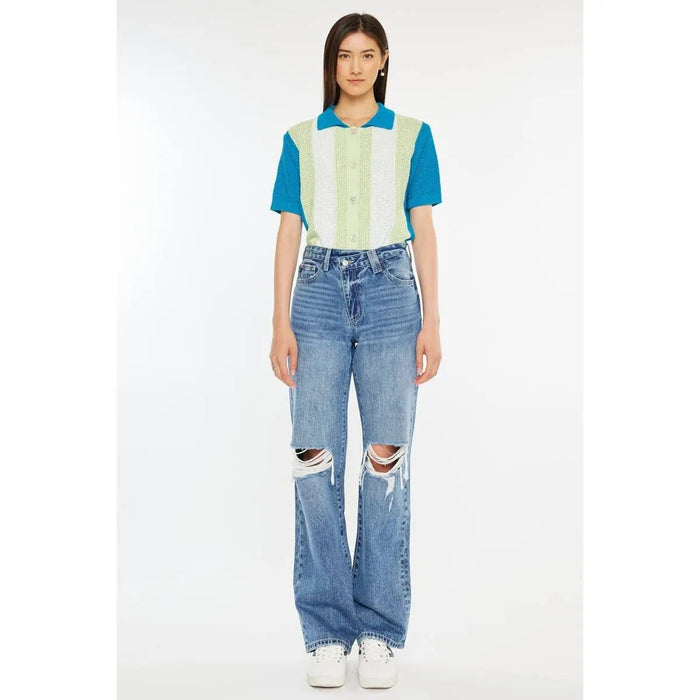 Kan Can 90'S CRISS CROSS STRAIGHT JEANS - LECCE