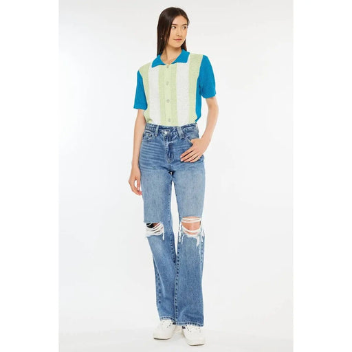 Kan Can 90'S CRISS CROSS STRAIGHT JEANS - LECCE