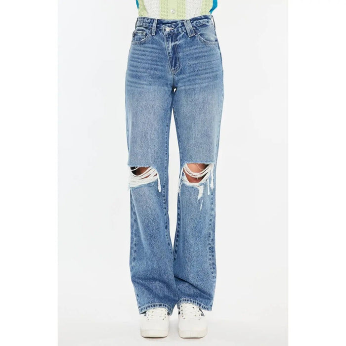 Kan Can 90'S CRISS CROSS STRAIGHT JEANS - LECCE