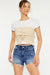 KanCan High Rise Denim Shorts - LECCE