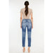 Kancan High Rise Distressed Mom Jeans - LECCE
