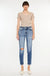 Kancan High Rise Distressed Mom Jeans - LECCE