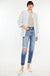 Kancan High Rise Distressed Mom Jeans - LECCE