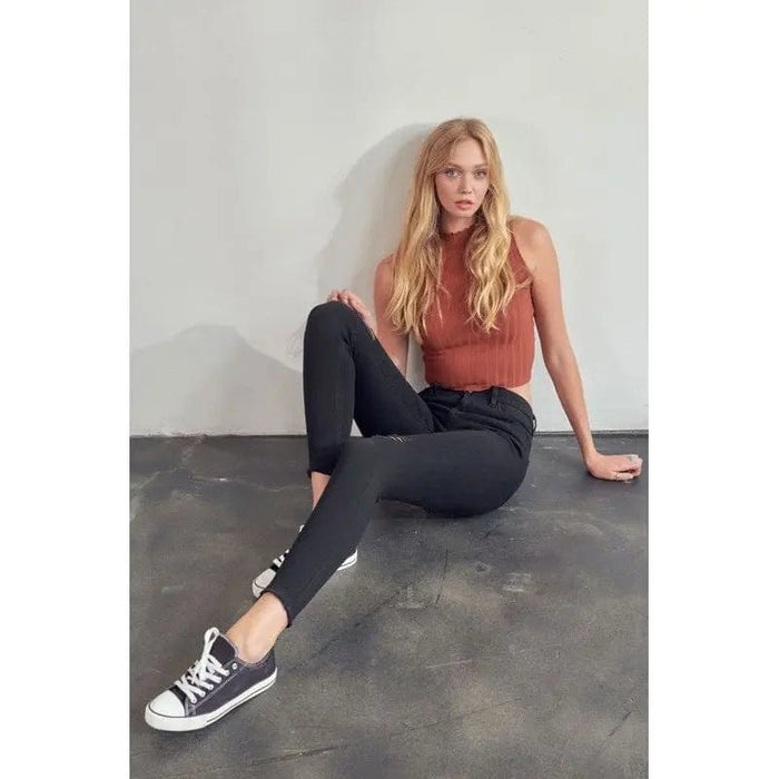 Kancan High Rise Distressed Super Skinny Jeans - LECCE