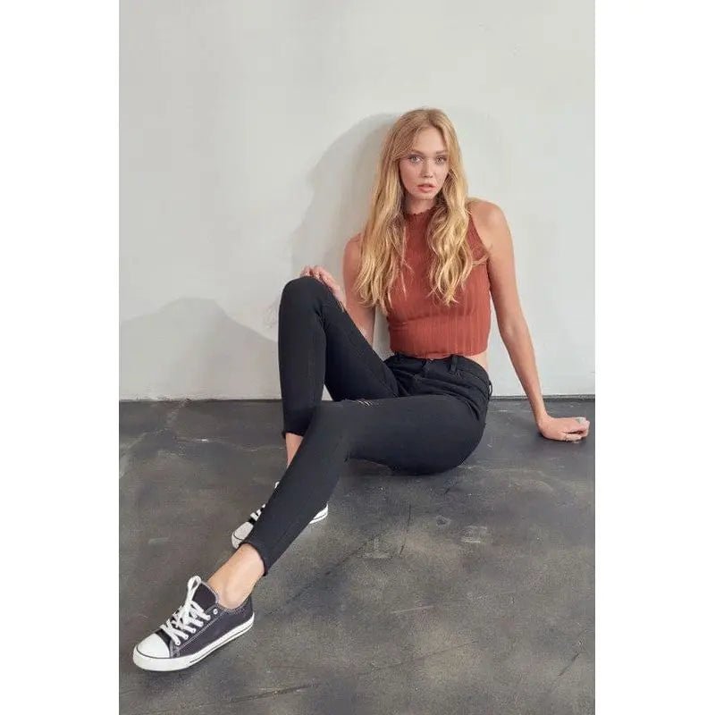 Kancan High Rise Distressed Super Skinny Jeans - LECCE