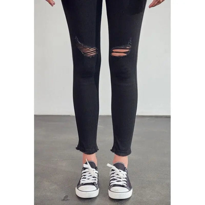 Kancan High Rise Distressed Super Skinny Jeans - LECCE
