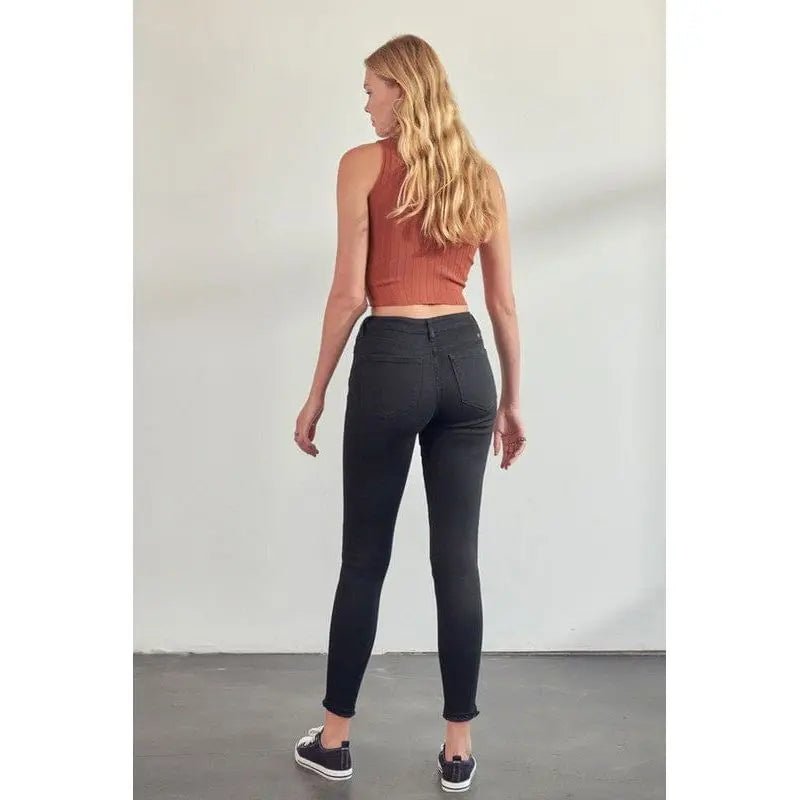 Kancan High Rise Distressed Super Skinny Jeans - LECCE