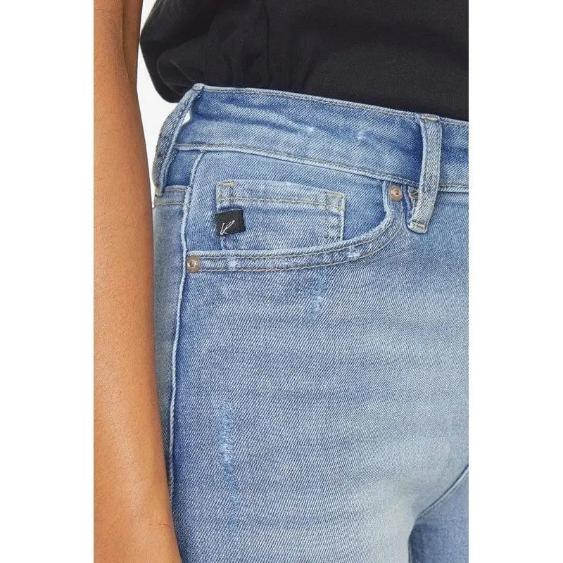 Kancan High Rise Slim Straight Jeans - LECCE