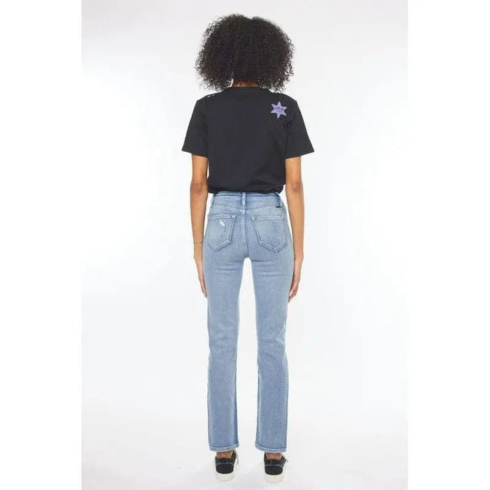 Kancan High Rise Slim Straight Jeans - LECCE