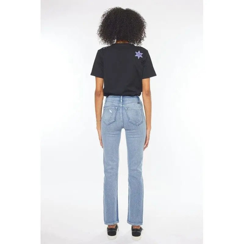 Kancan High Rise Slim Straight Jeans - LECCE