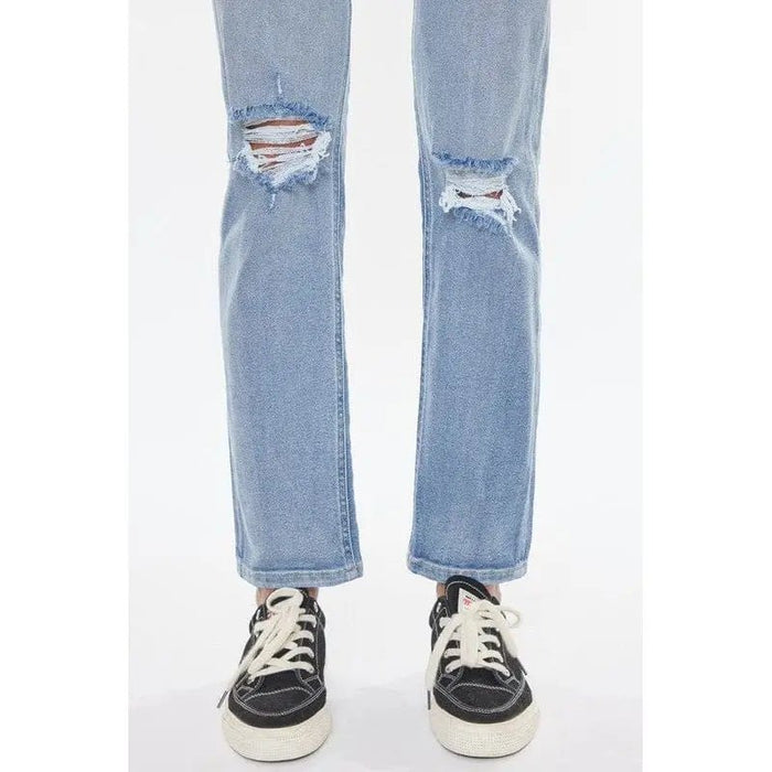 Kancan High Rise Slim Straight Jeans - LECCE