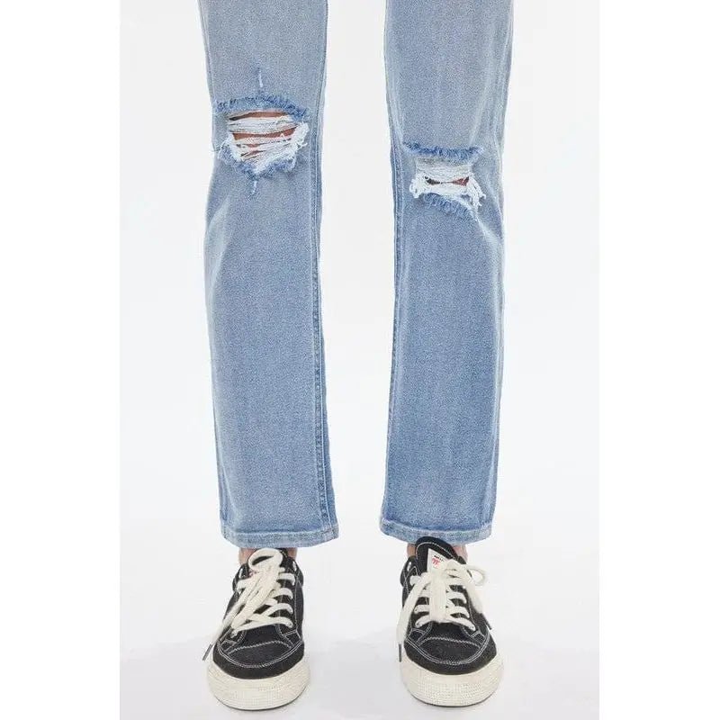 Kancan High Rise Slim Straight Jeans - LECCE