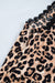 Khaki Cheetah Print Wide Leg Jumpsuit with Lace & Ruffle Detail - LECCE