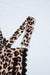 Khaki Cheetah Print Wide Leg Jumpsuit with Lace & Ruffle Detail - LECCE
