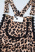 Khaki Cheetah Print Wide Leg Jumpsuit with Lace & Ruffle Detail - LECCE