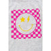 Kids Happy Emoji With Checker Printed Tee - LECCE