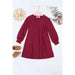 Kids Long Puff Sleeve French Terry Dress - LECCE