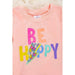 Kids Peach Tee Shirt With Folded Sleeves. - LECCE