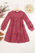 Kids Puff Long Sleeve Tiered Hacci Brushed Dress - LECCE