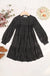 Kids Puff Long Sleeve Tiered Hacci Brushed Dress - LECCE