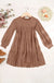Kids Puff Long Sleeve Tiered Hacci Brushed Dress - LECCE
