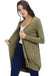 Knit Open Front Shawl Neck Cardigan - LECCE