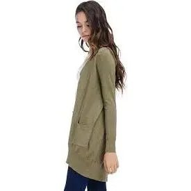 Knit Open Front Shawl Neck Cardigan - LECCE