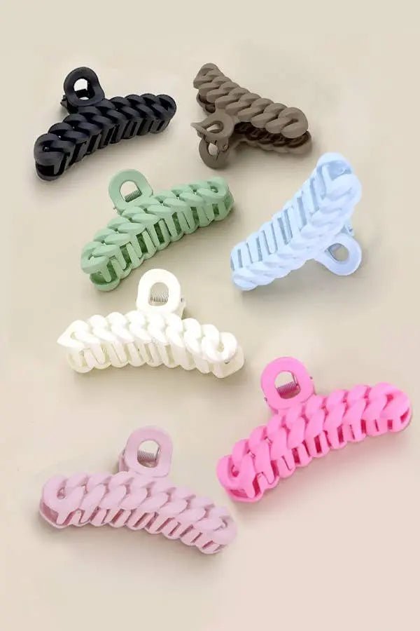 Large Matte Chain Hair claw Clips - LECCE