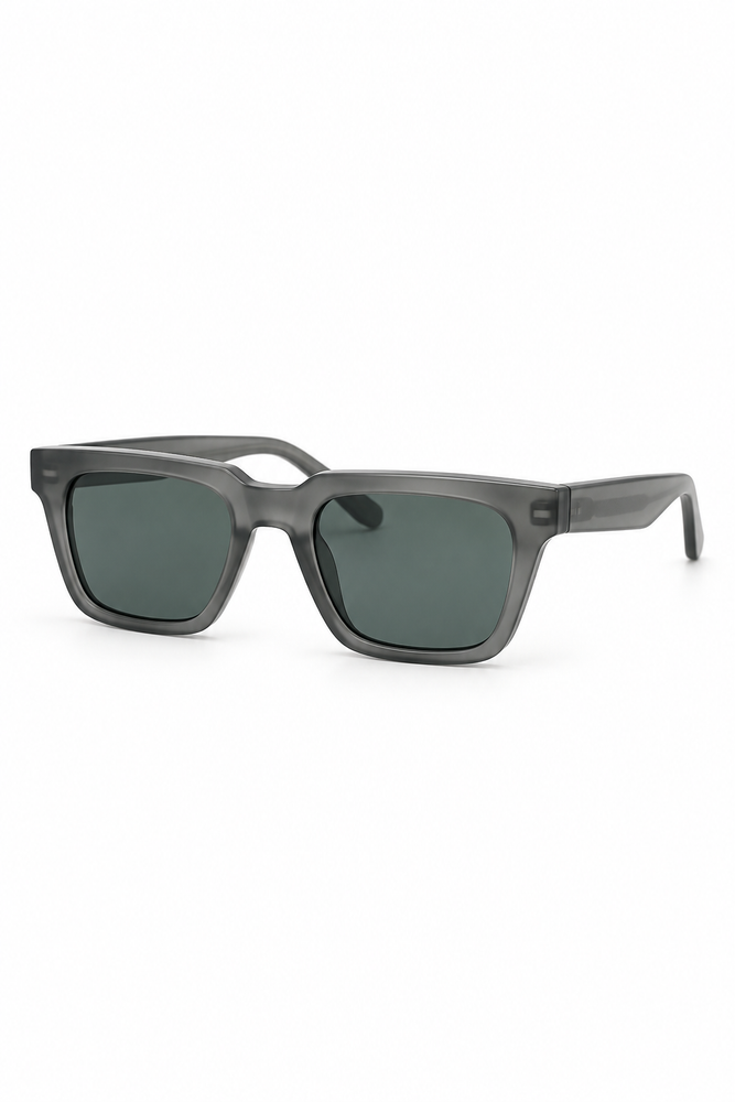 Large Square Frame Sunglasses - Gray Green