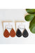 Leather Basics Earrings Brown/Gold - LECCE