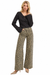 Mid Rise Wide Leopard Print Pants — white background view 1